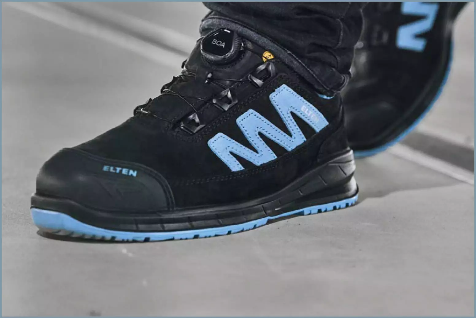 Arbeitssicherheitsschuh mit individueller Fußbettung und BOA Fit System, atmungsaktiv und leicht, für Handwerk, Lager, Handel etc., ESD S3