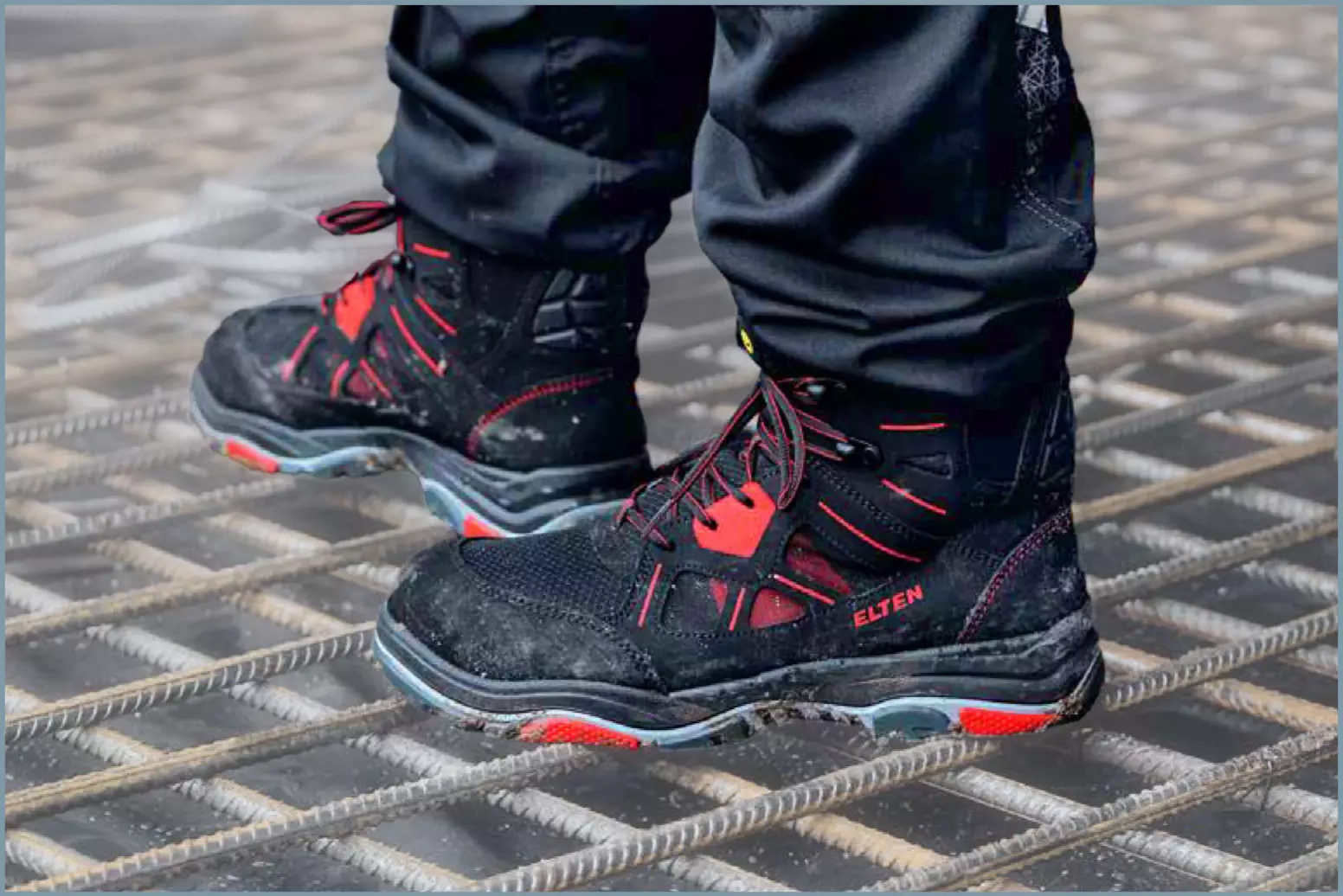 Arbeitssicherheitsschuh mit individueller Fußbettung und Achillessehnenprotektor, ESD S1P für Handwerk, Bau etc.