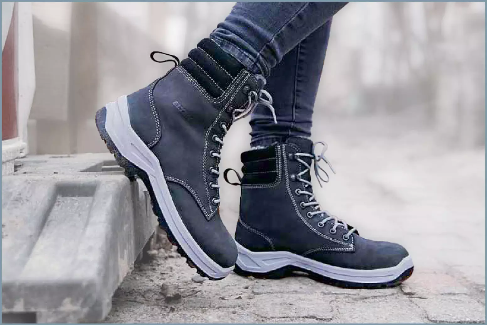 Arbeitssicherheitsschuh mit individueller Fußbettung, Damenpassform, mit Trekkingsohle und Warmfutter, ESD S3