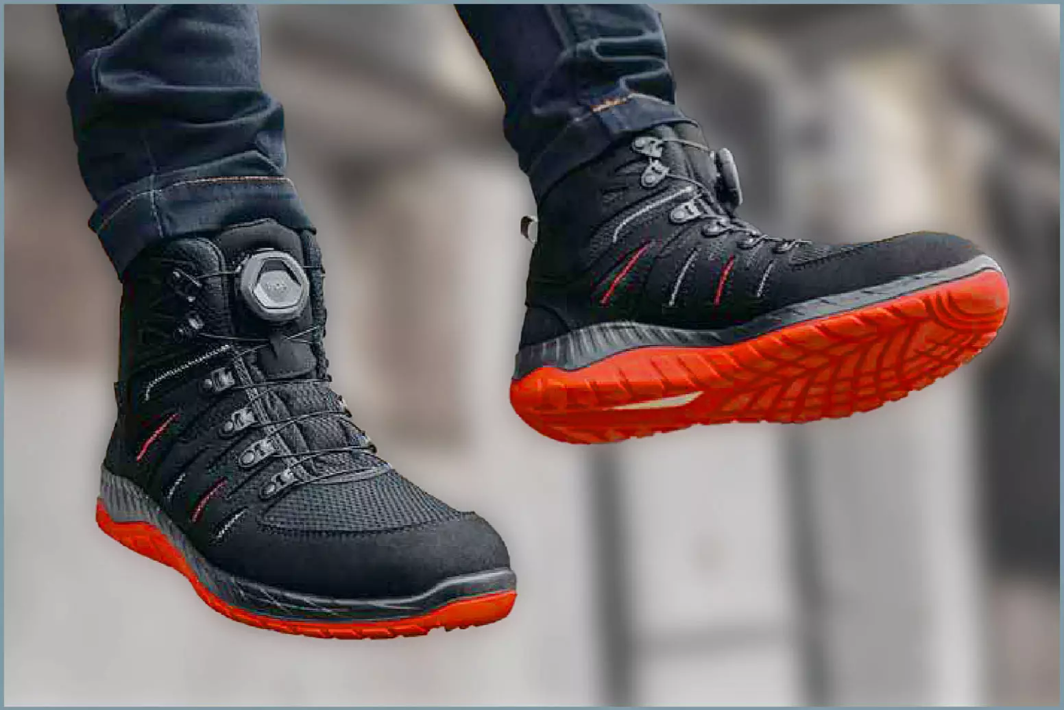 Arbeitssicherheitsschuh mit individueller Fußbettung und BOA Fit System, atmungsaktiv und leicht, für Handwerk, Lager, Handel etc., ESD S3