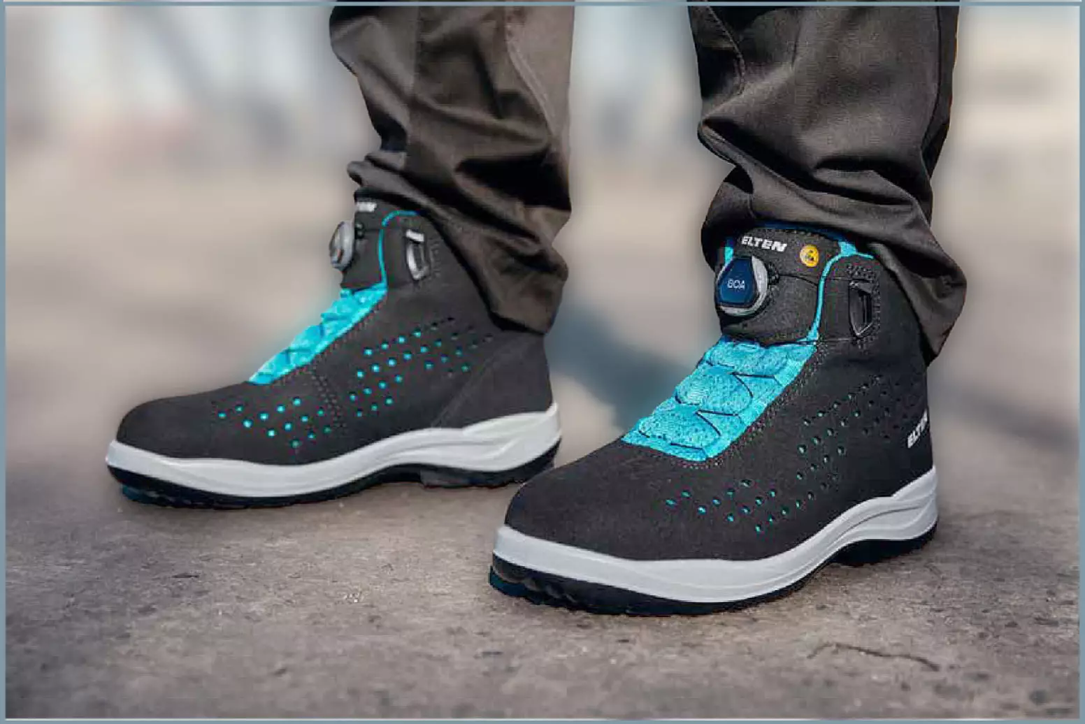 Arbeitssicherheitsschuh mit individueller Fußbettung und Damenpassform, atmungsaktiv und leicht, für Handwerk, Lager, Handel etc., ESD S1P